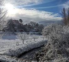Gárgoles de Abajo nevado en enero de 2021